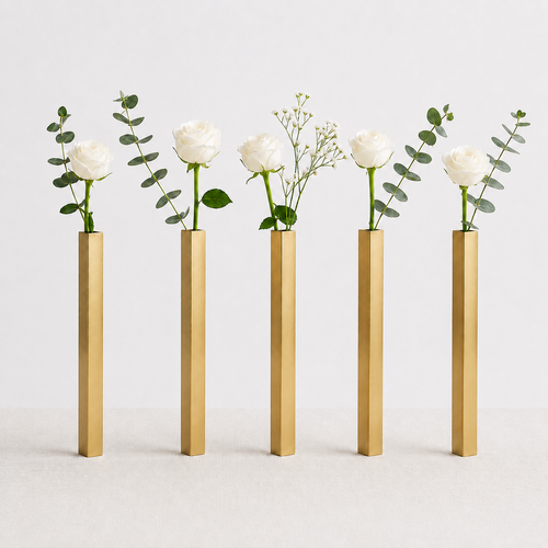 Masabloom Gold Minimalist Vazo  5'li Set