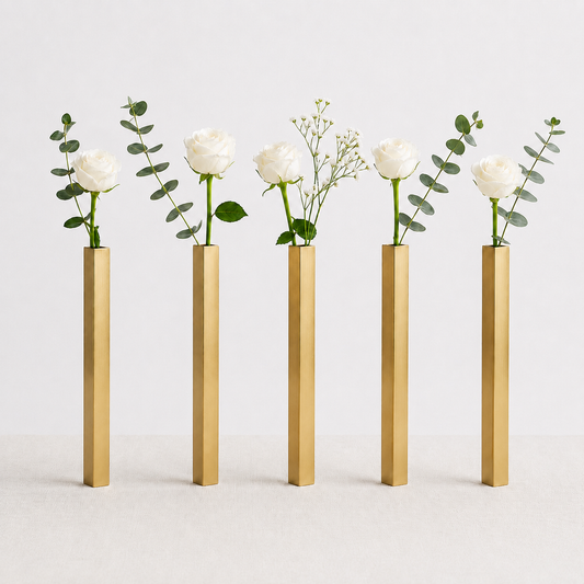 Masabloom Gold Minimalist Vazo  5'li Set