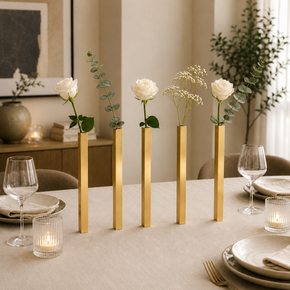 Masabloom Gold Minimalist Vazo  5'li Set