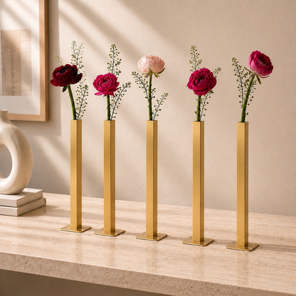 Masabloom Gold Minimalist Vazo  5'li Set